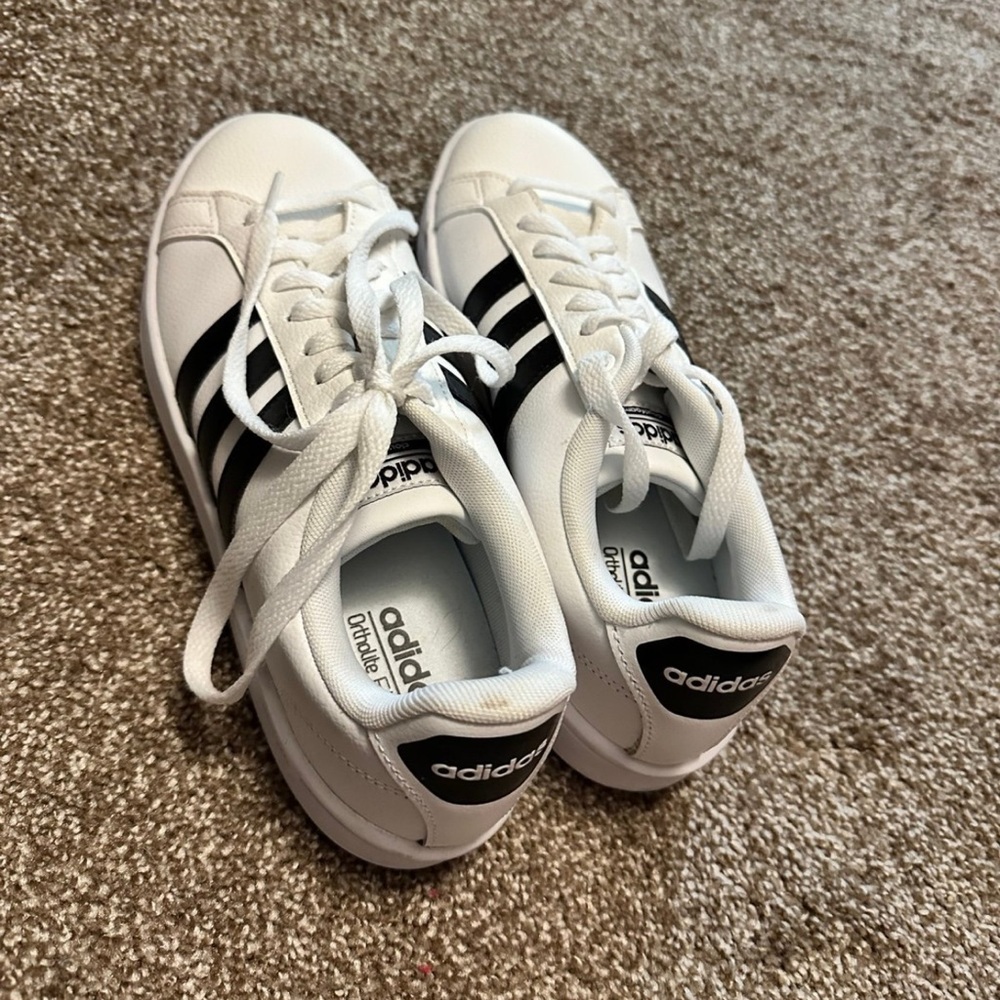 Adidas Classic White and Black Sneakers